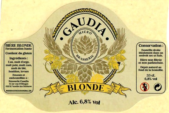 Etiquette BRASSERIE GAUDIA 03