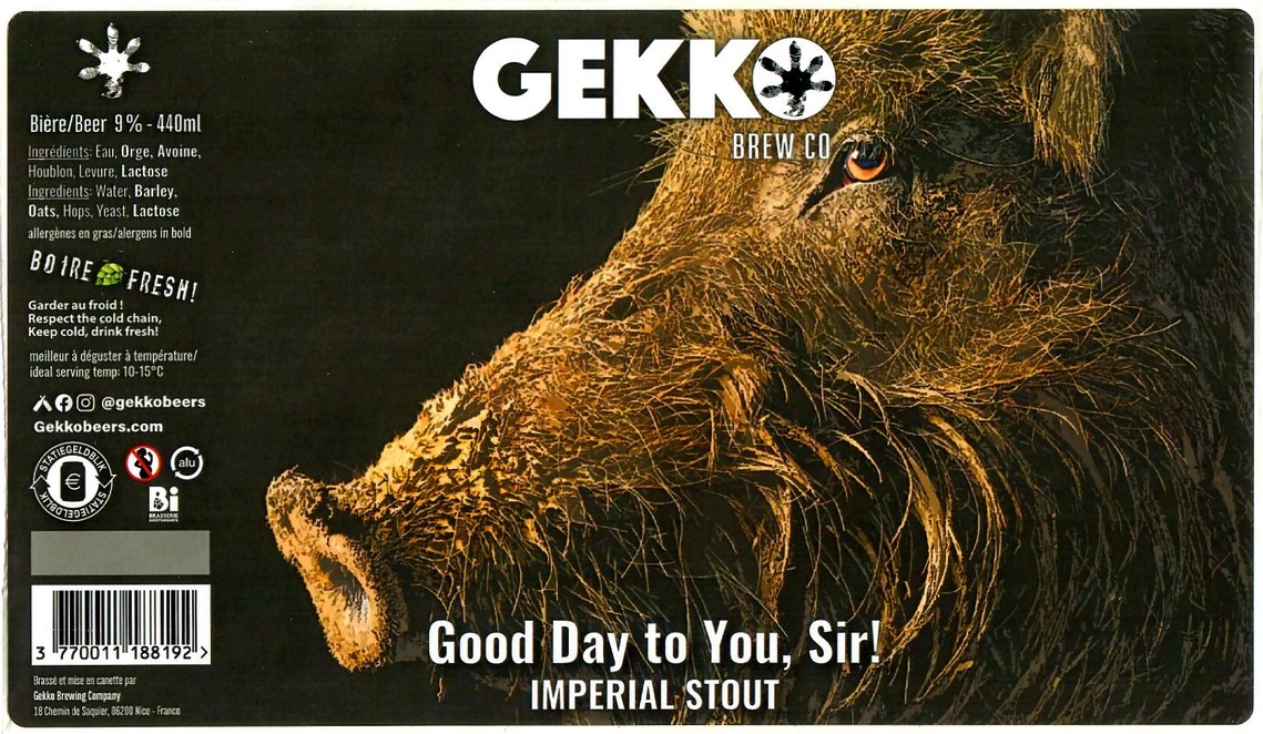 Etiquette BRASSERIE GEKKO 32