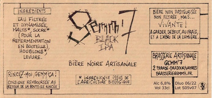 Etiquette BRASSERIE GEMM7 01