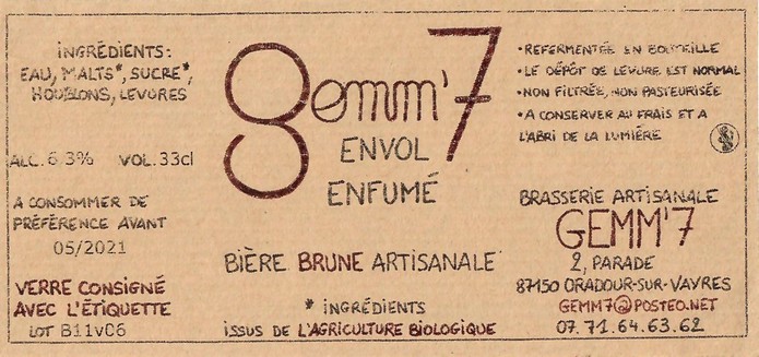 Etiquette BRASSERIE GEMM7 03