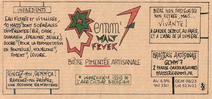 Etiquette BRASSERIE GEMM7 08