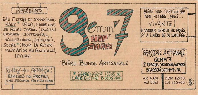 Etiquette BRASSERIE GEMM7 10