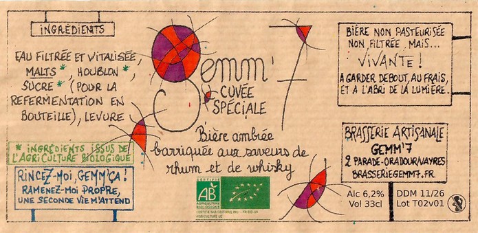 Etiquette BRASSERIE GEMM7 19