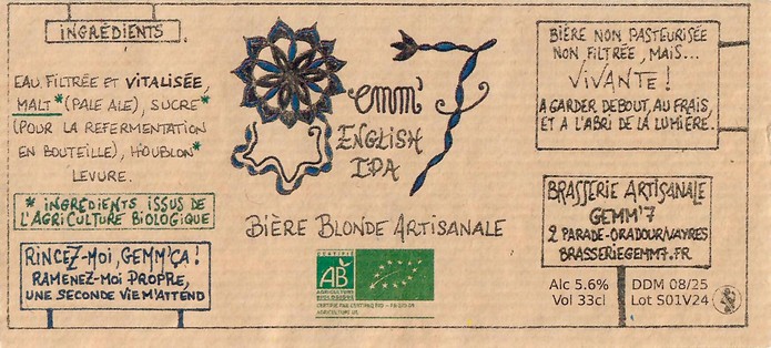 Etiquette BRASSERIE GEMM7 23