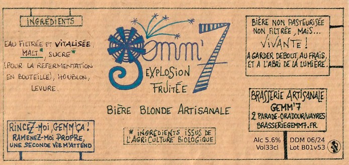 Etiquette BRASSERIE GEMM7 24