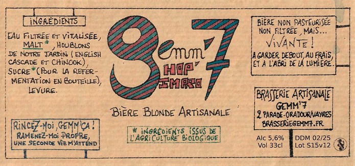 Etiquette BRASSERIE GEMM7 27