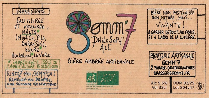 Etiquette BRASSERIE GEMM7 31