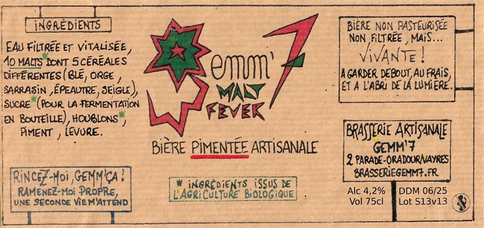 Etiquette BRASSERIE GEMM7 34