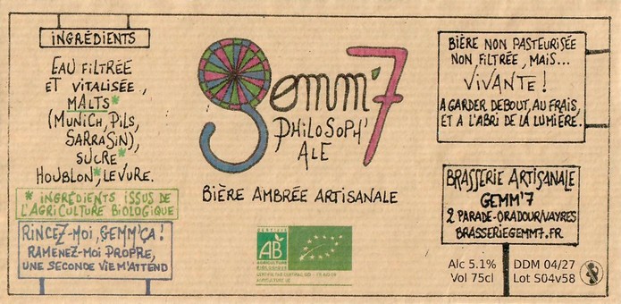 Etiquette BRASSERIE GEMM7 44