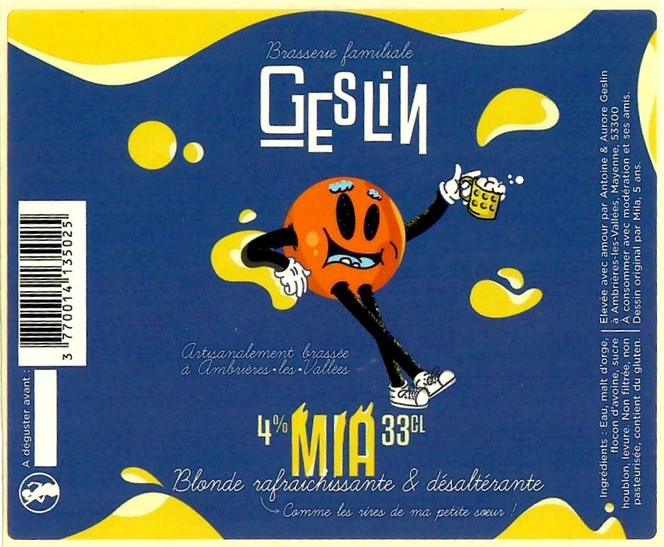 Etiquette BRASSERIE GESLIN 08