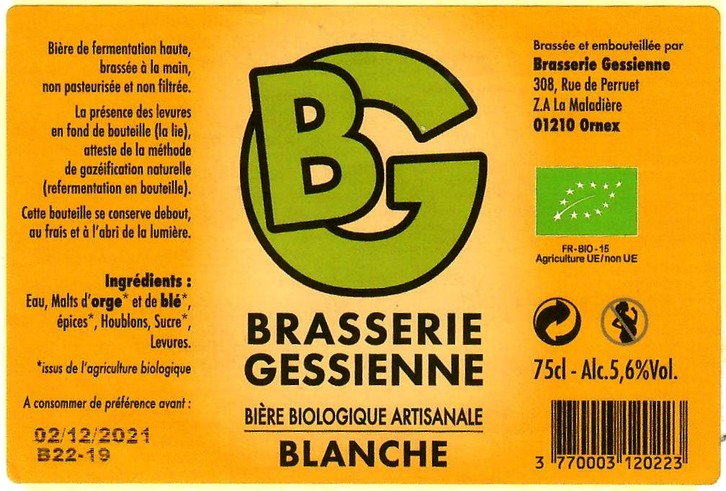 etiquette BRASSERIE GESSIENNE 18