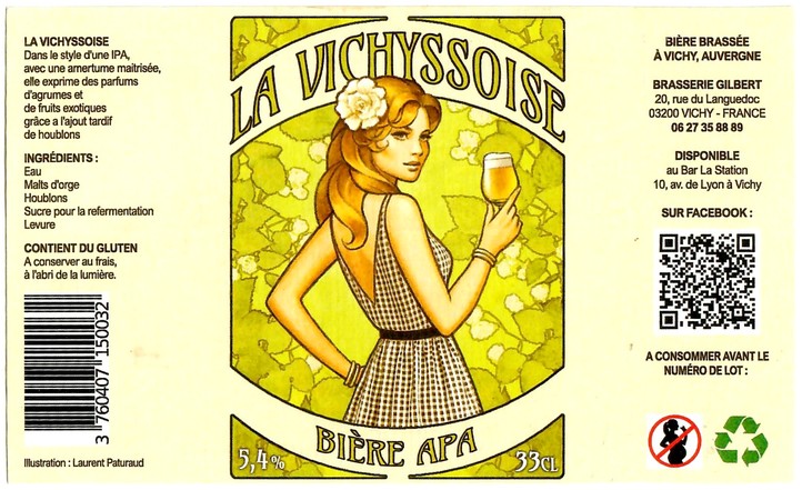 Etiquette BRASSERIE LA VICHYSSOISE 01