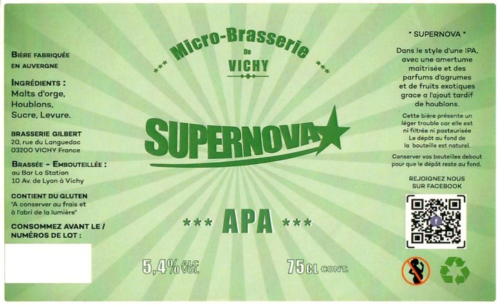Etiquette BRASSERIE GILBERT 11