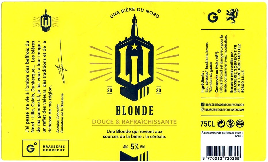 Etiquette BRASSERIE GOBRECHT 01