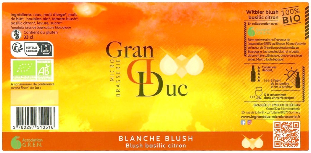 Etiquette BRASSERIE GRAND DUC 01