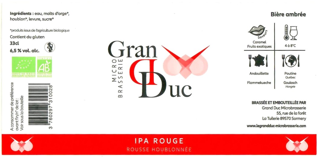 Etiquette BRASSERIE GRAND DUC 02