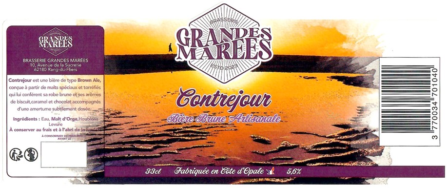 Etiquette BRASSERIE GRANDES MAREES 06