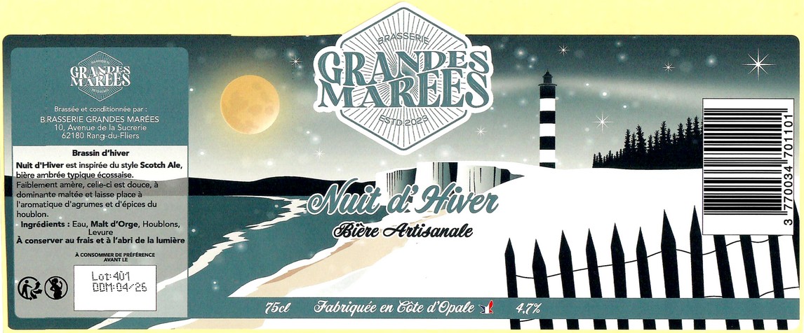 Etiquette BRASSERIE GRANDES MAREES 09