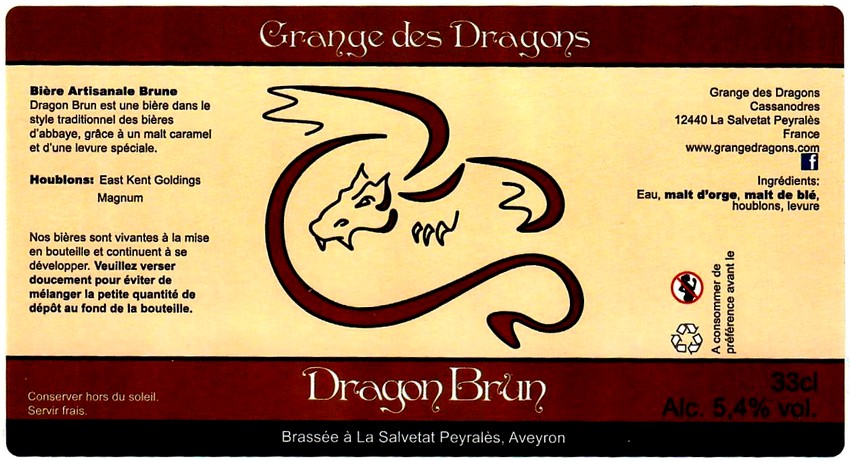 etiquette BRASSERIE GRANGE DES DRAGONS 04