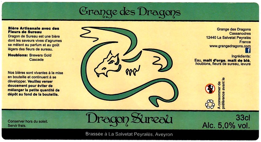 etiquette BRASSERIE GRANGE DES DRAGONS 06