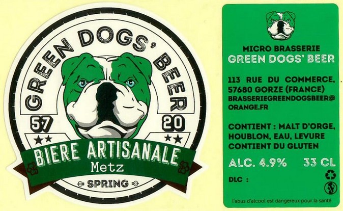 Etiquette BRASSERIE GREEN DOGS 08