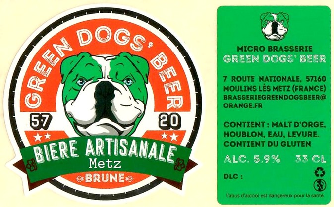 Etiquette BRASSERIE GREEN DOGS 09