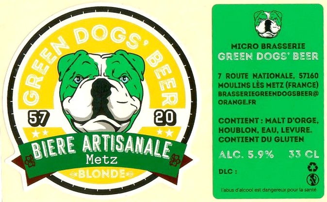 Etiquette BRASSERIE GREEN DOGS 11