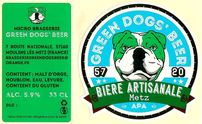 Etiquette BRASSERIE GREEN DOGS 12