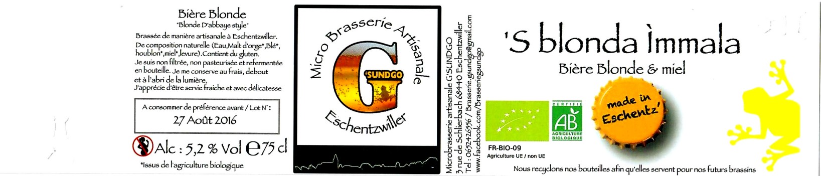 etiquette BRASSERIE GSUNGO 20