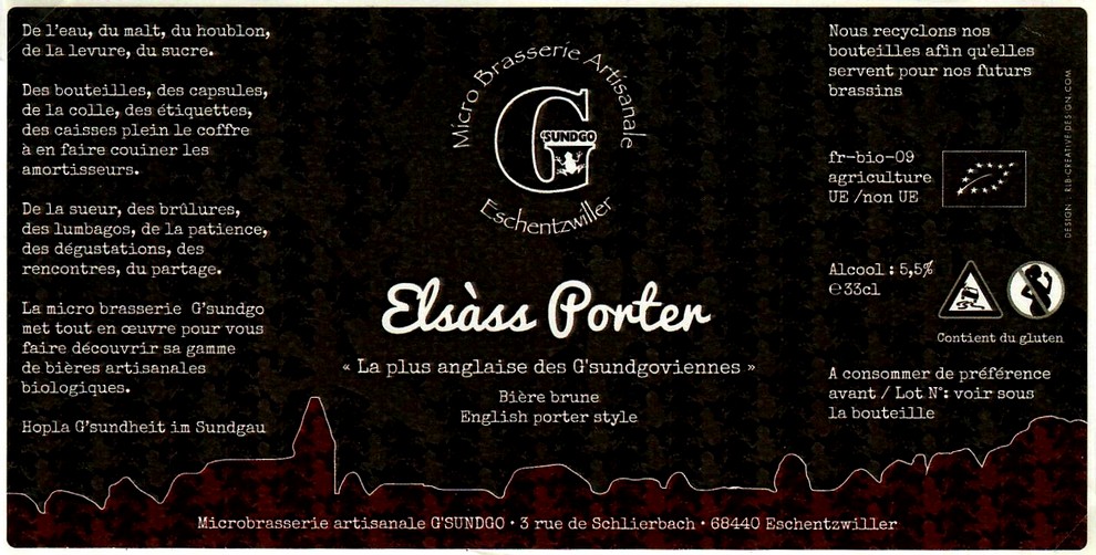 etiquette BRASSERIE GSUNGO 25