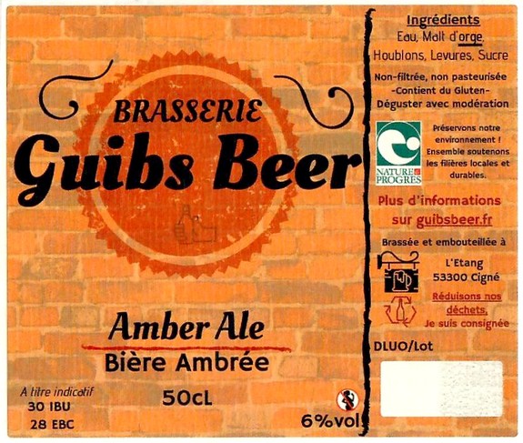 Etiquette BRASSERIE GUIBS 01