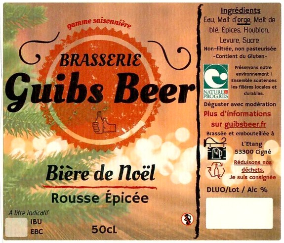 Etiquette BRASSERIE GUIBS 06