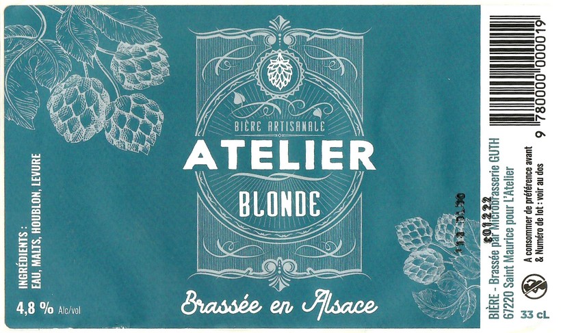 Etiquette BRASSERIE GUTH 10