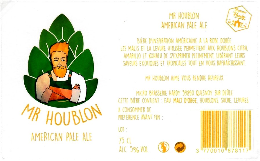 etiquette BRASSERIE HARDY 11