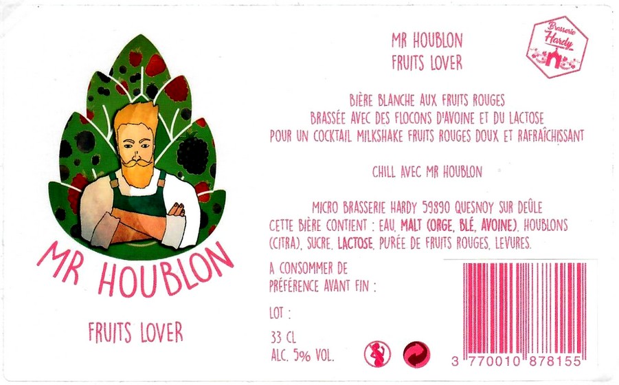 etiquette BRASSERIE HARDY 13