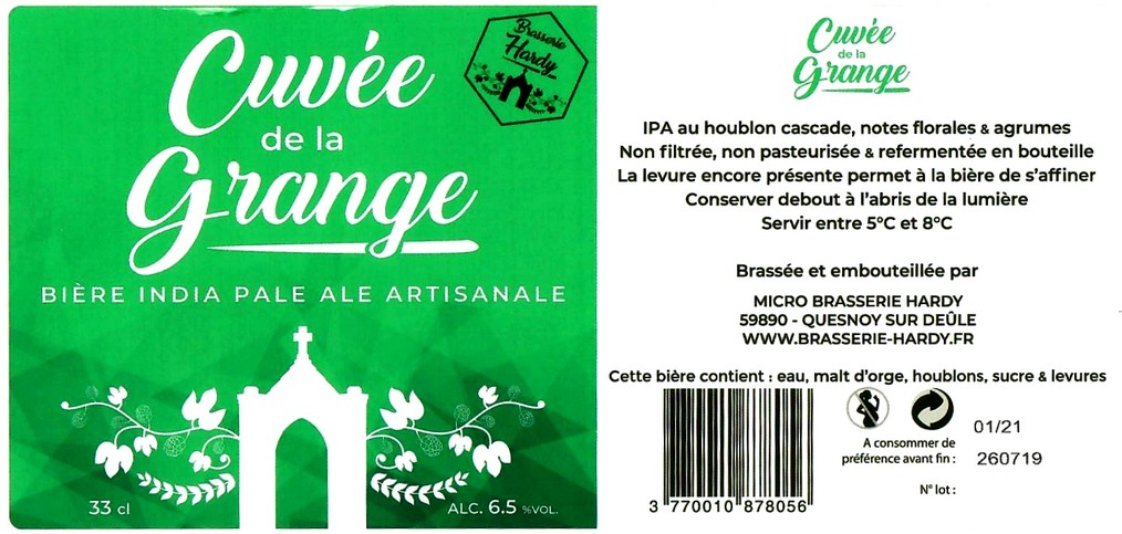 etiquette BRASSERIE HARDY 14