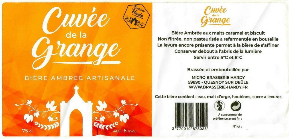 Etiquette BRASSERIE HARDY 16