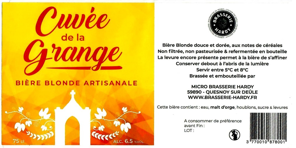 Etiquette BRASSERIE HARDY 18