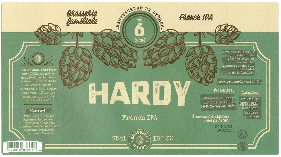 Etiquette BRASSERIE HARDY 33