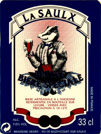 etiquette BRASSERIE HENRY 11