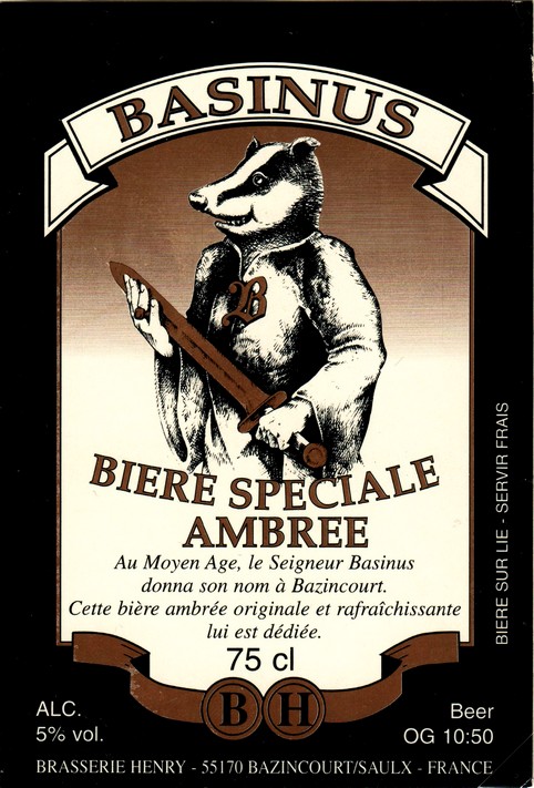 etiquette BRASSERIE HENRY 20