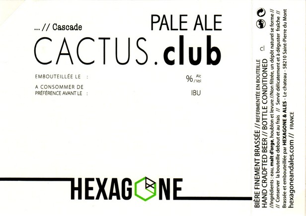 etiquette BRASSERIE HEXAGONES & ALES 01