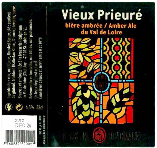 Etiquette BRASSERIE HONIGMANN 24