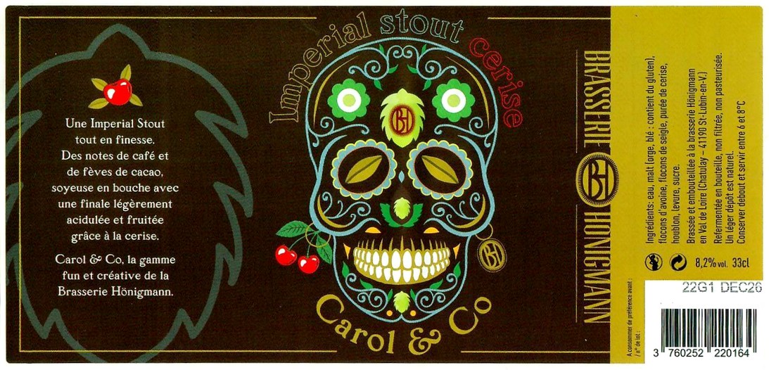 Etiquette BRASSERIE HONIGMANN 25