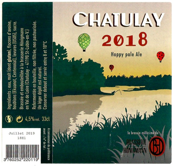 Etiquette BRASSERIE HONIGMANN 27