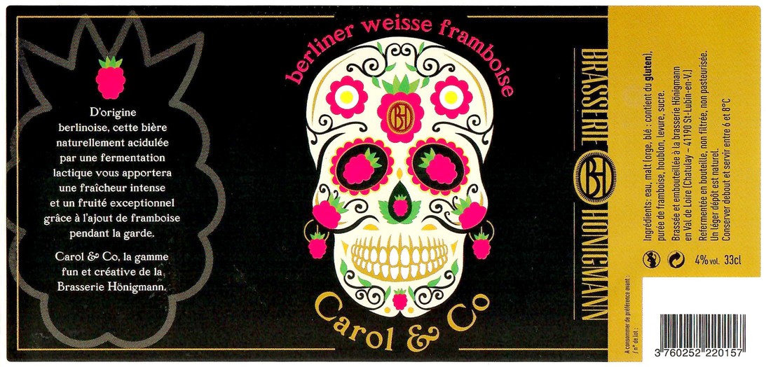 Etiquette BRASSERIE HONIGMANN 33