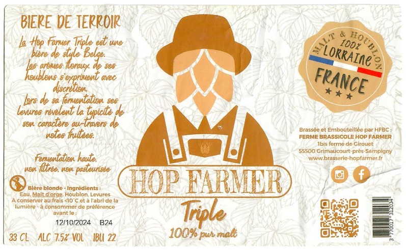 Etiquette BRASSERIE HOP FARMER 02
