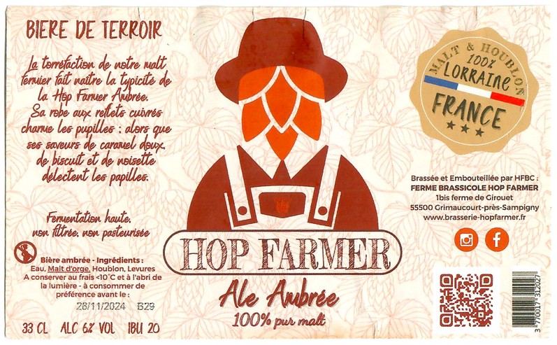 Etiquette BRASSERIE HOP FARMER 03