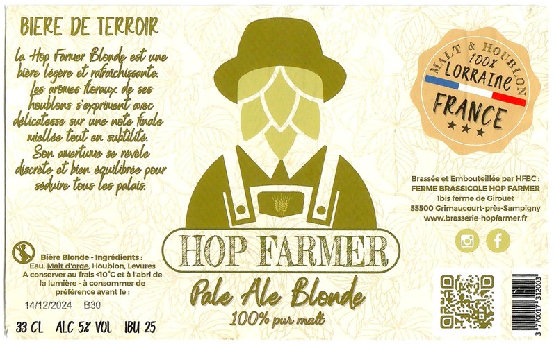 Etiquette BRASSERIE HOP FARMER 04