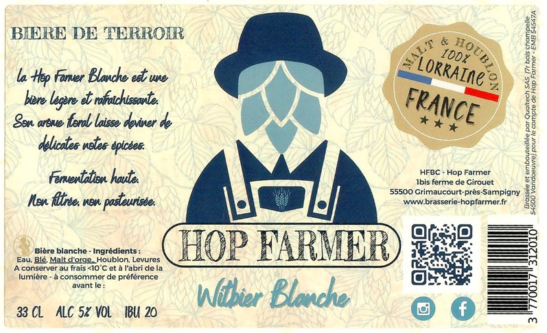 Etiquette BRASSERIE HOP FARMER 06